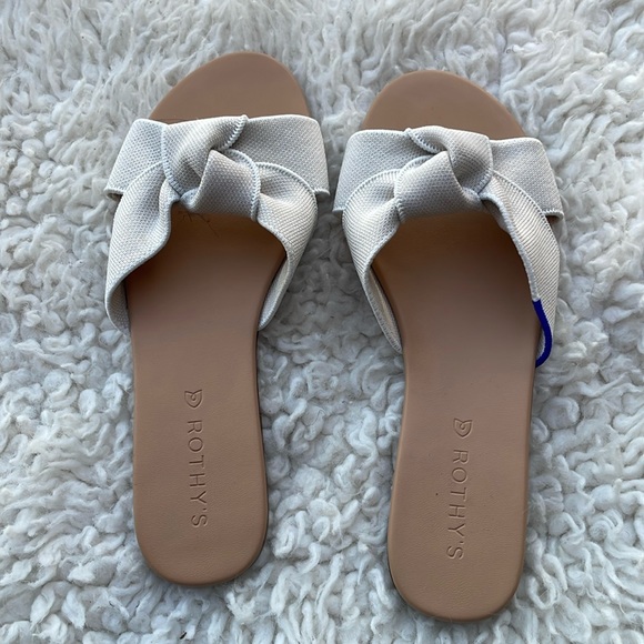 Rothy's Shoes - Rothy's Ivory The Knot Sandals.